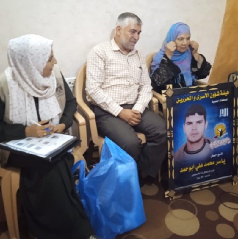 فريق دائرة الرعاية والإرشاد فى وزارة الأسرى يزور عدد من أهالى أسرى محافظة خانيونس-1